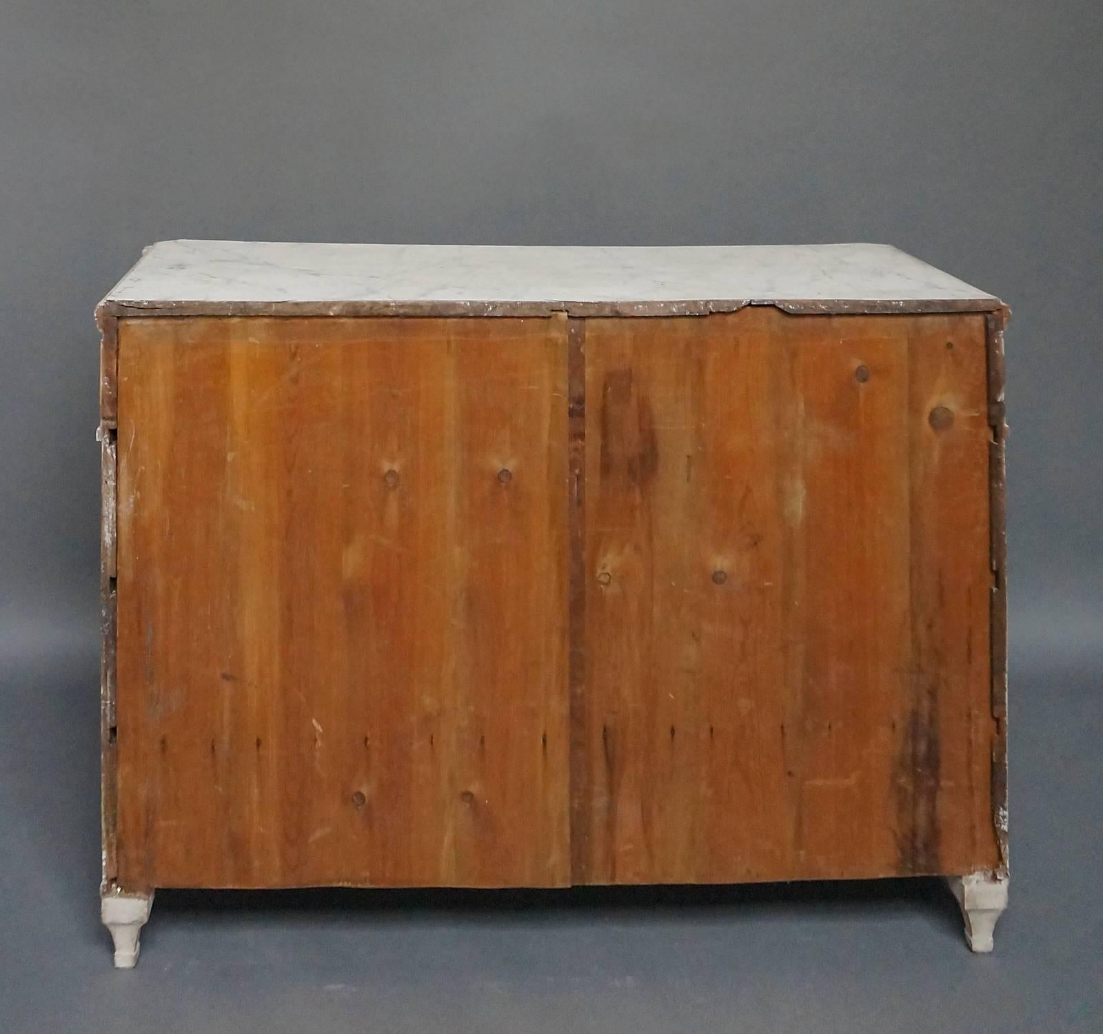 Wood Four-Drawer Neoclassical Commode