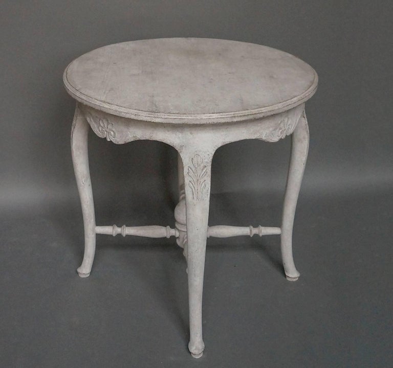 Gustavian Style Round Side Table at 1stDibs