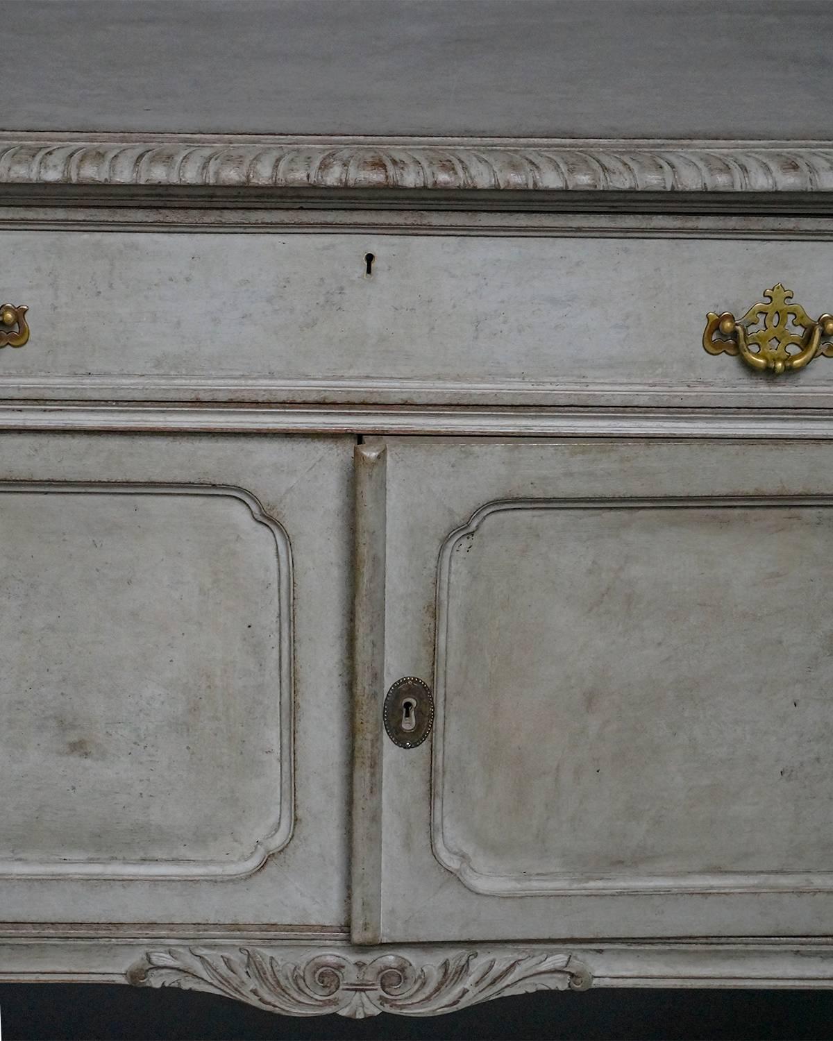 Painted Rococo Style Sideboard