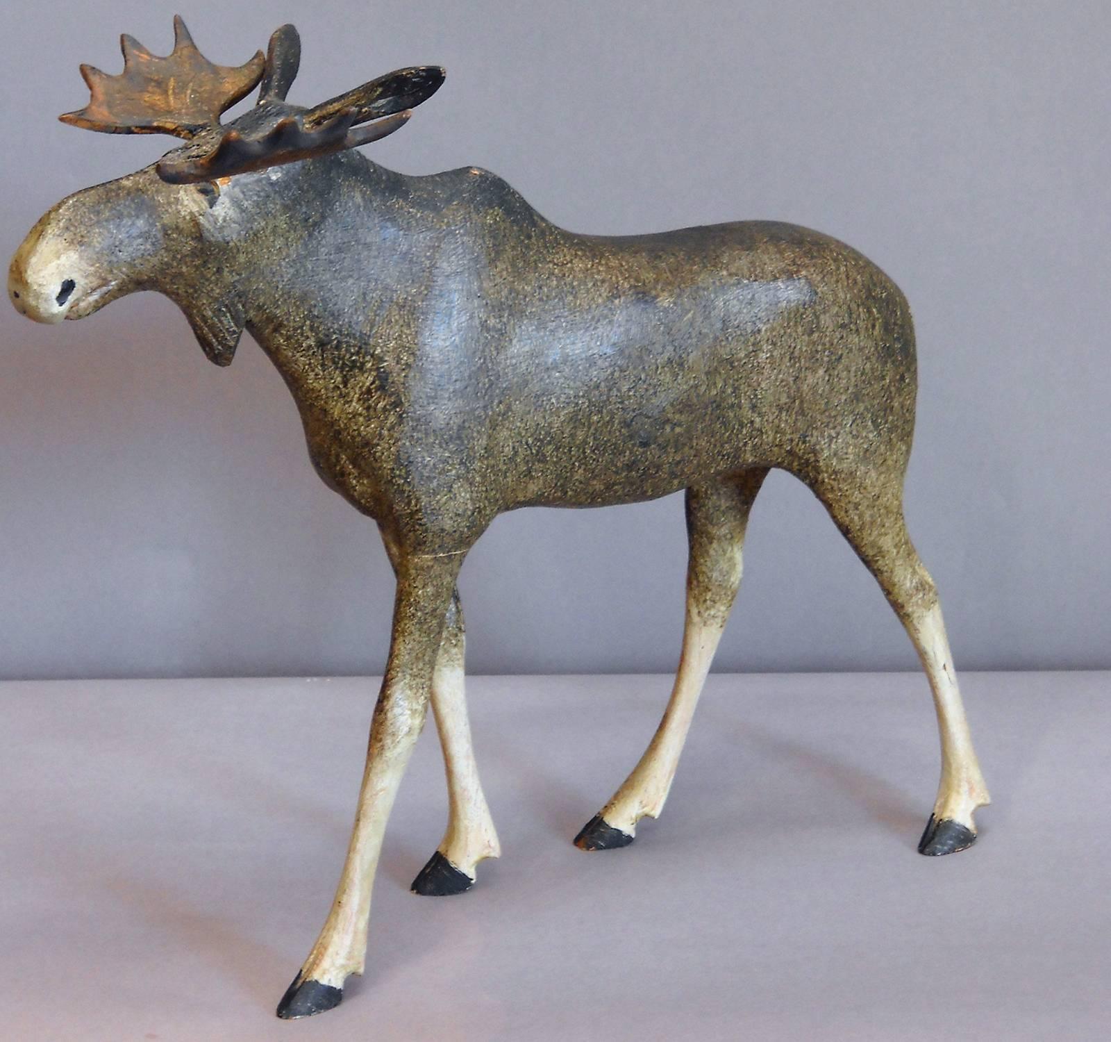 Danish Moose Carving (Arts and Crafts) im Angebot