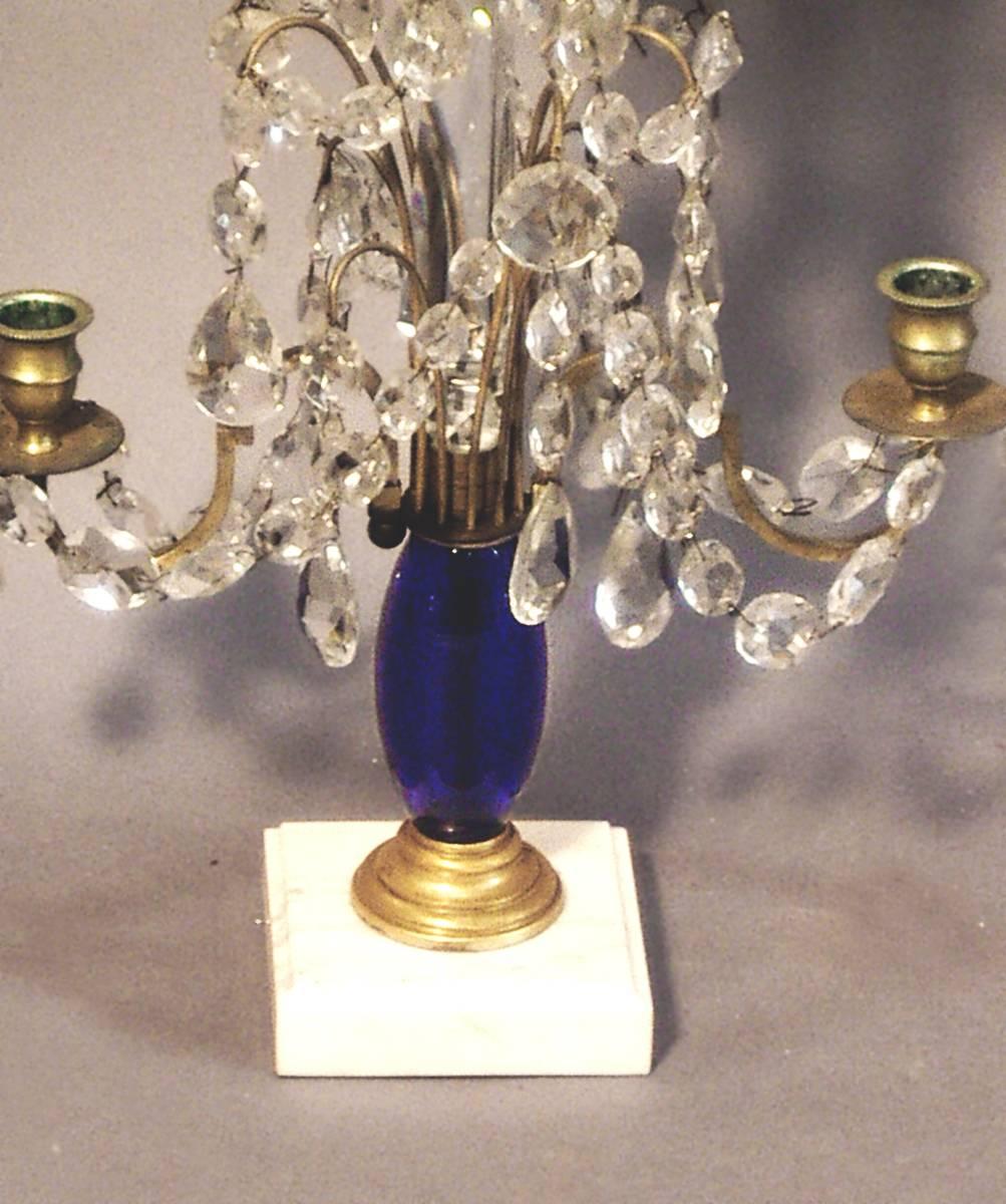 Pair of Danish Crystal Girandoles (Louis XV.)
