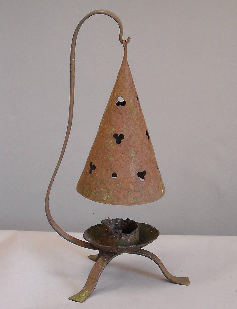 Pair of Danish Iron Candleholders For Sale at 1stDibs