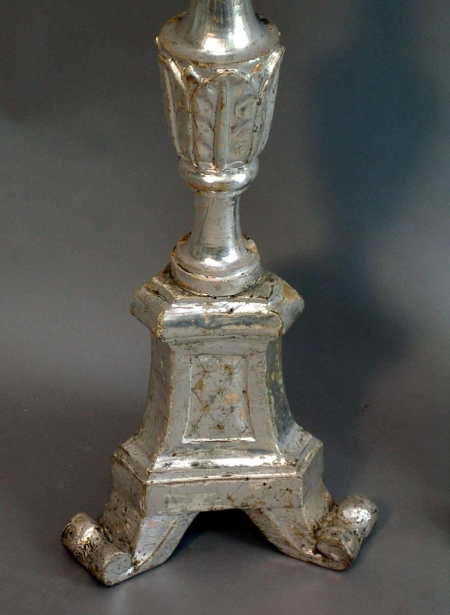 italian silver candlesticks