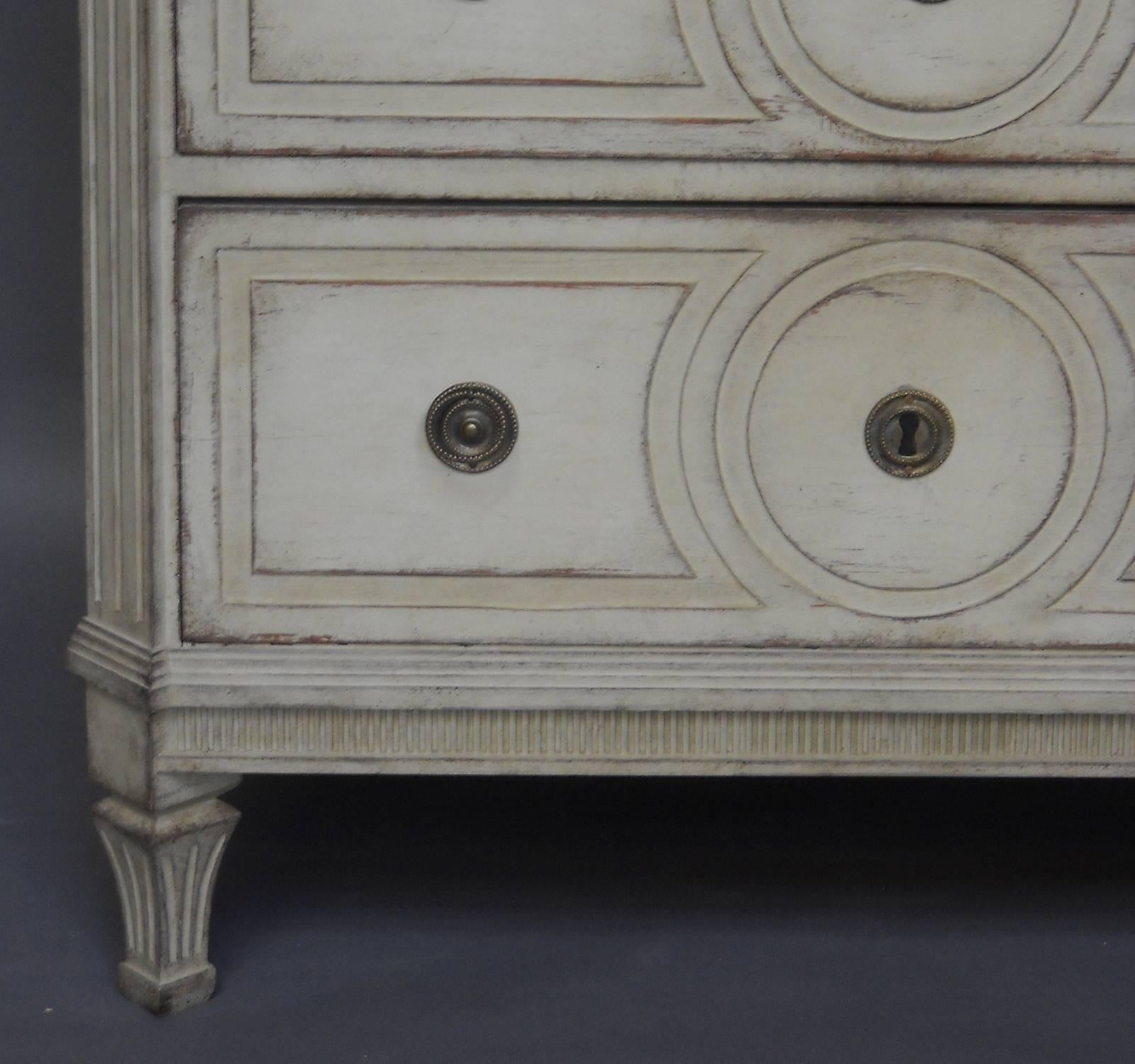 Period Gustavian Two-Drawer Chest In Excellent Condition In Great Barrington, MA