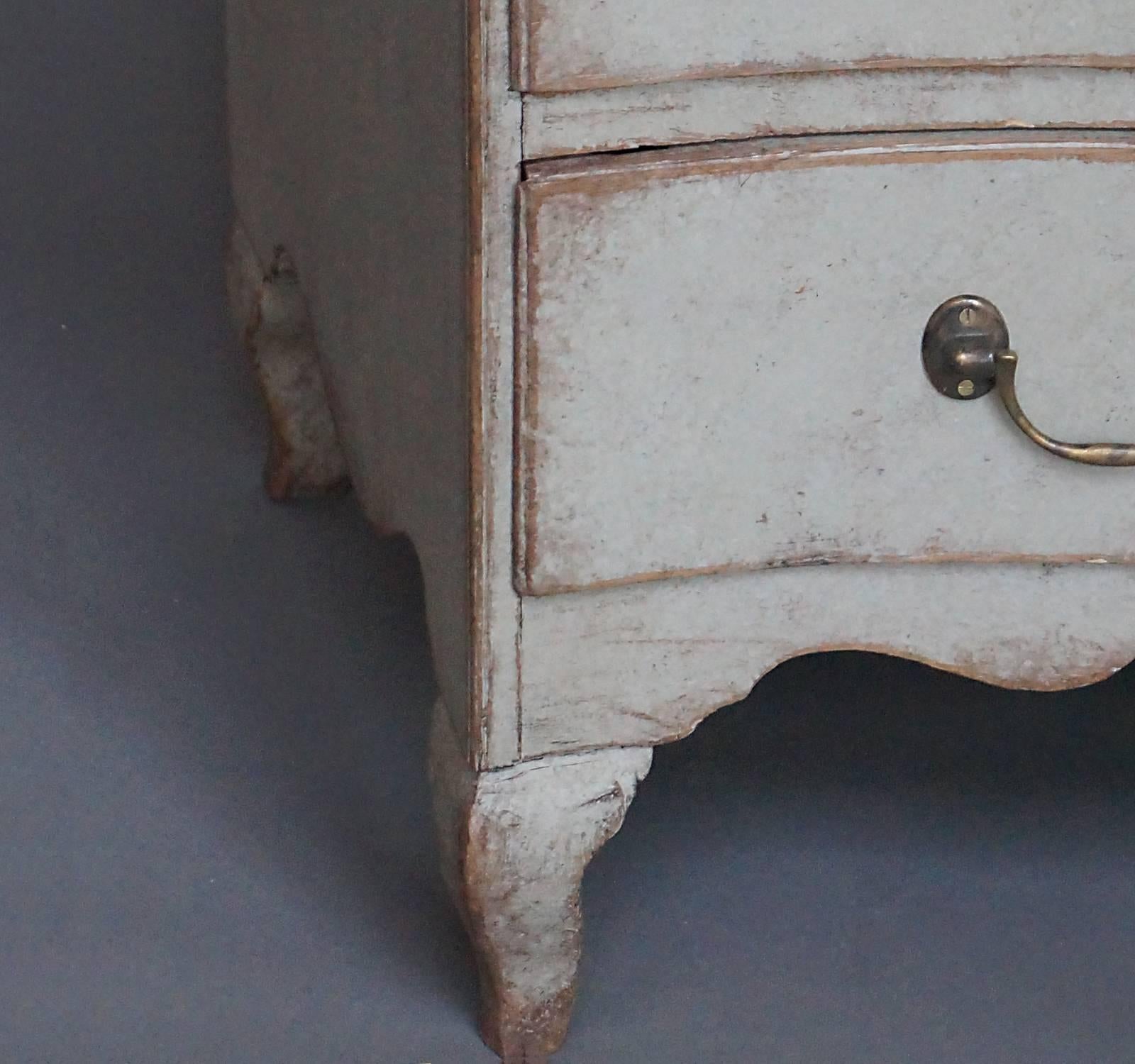 18th Century Swedish Baroque Chest of Drawers with Tray