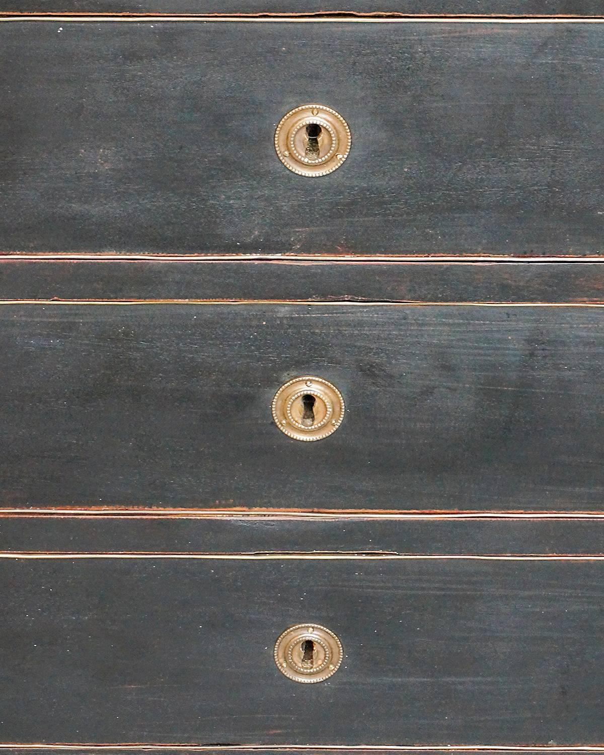 18th Century Swedish Period Chest of Drawers with Brass Fittings