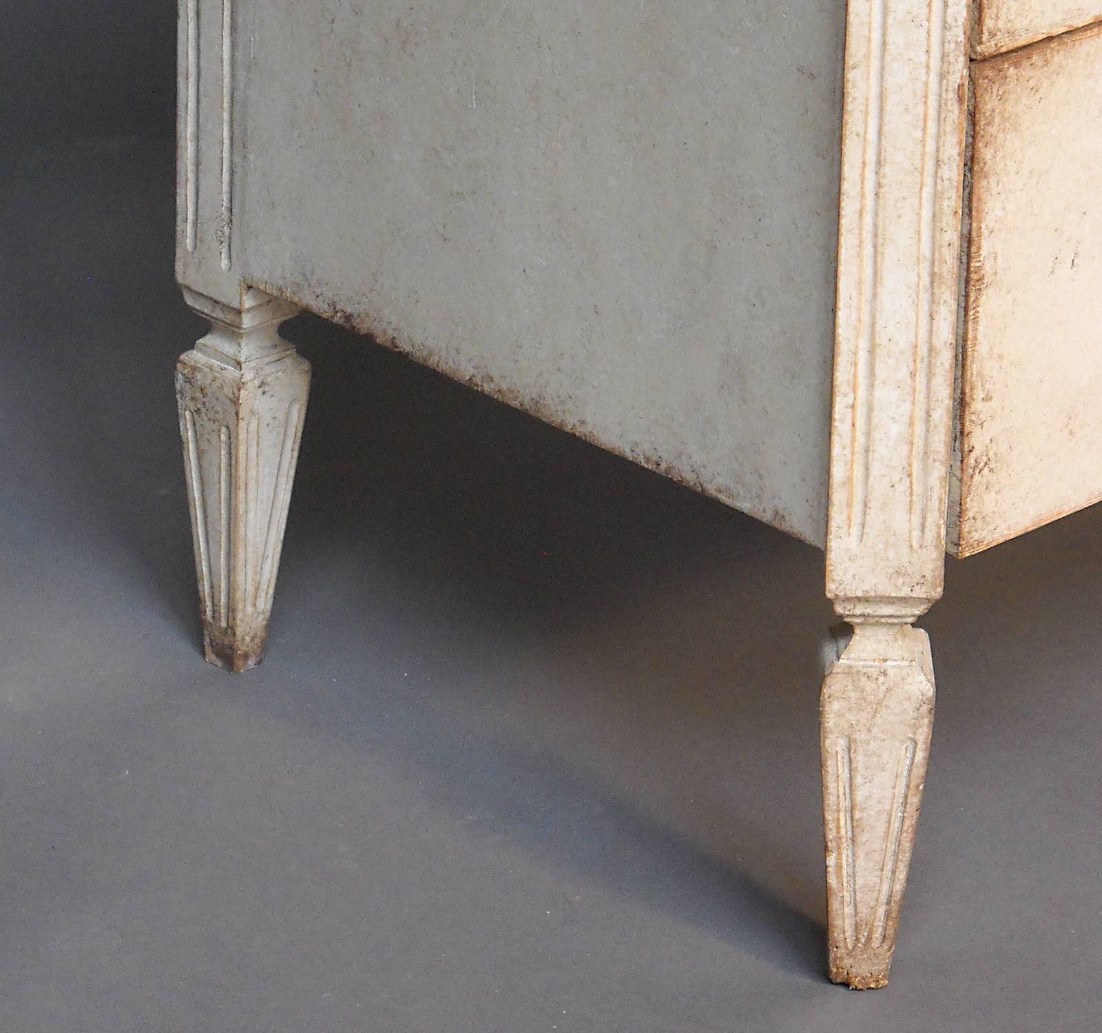 Carved Swedish Gustavian Style Commode
