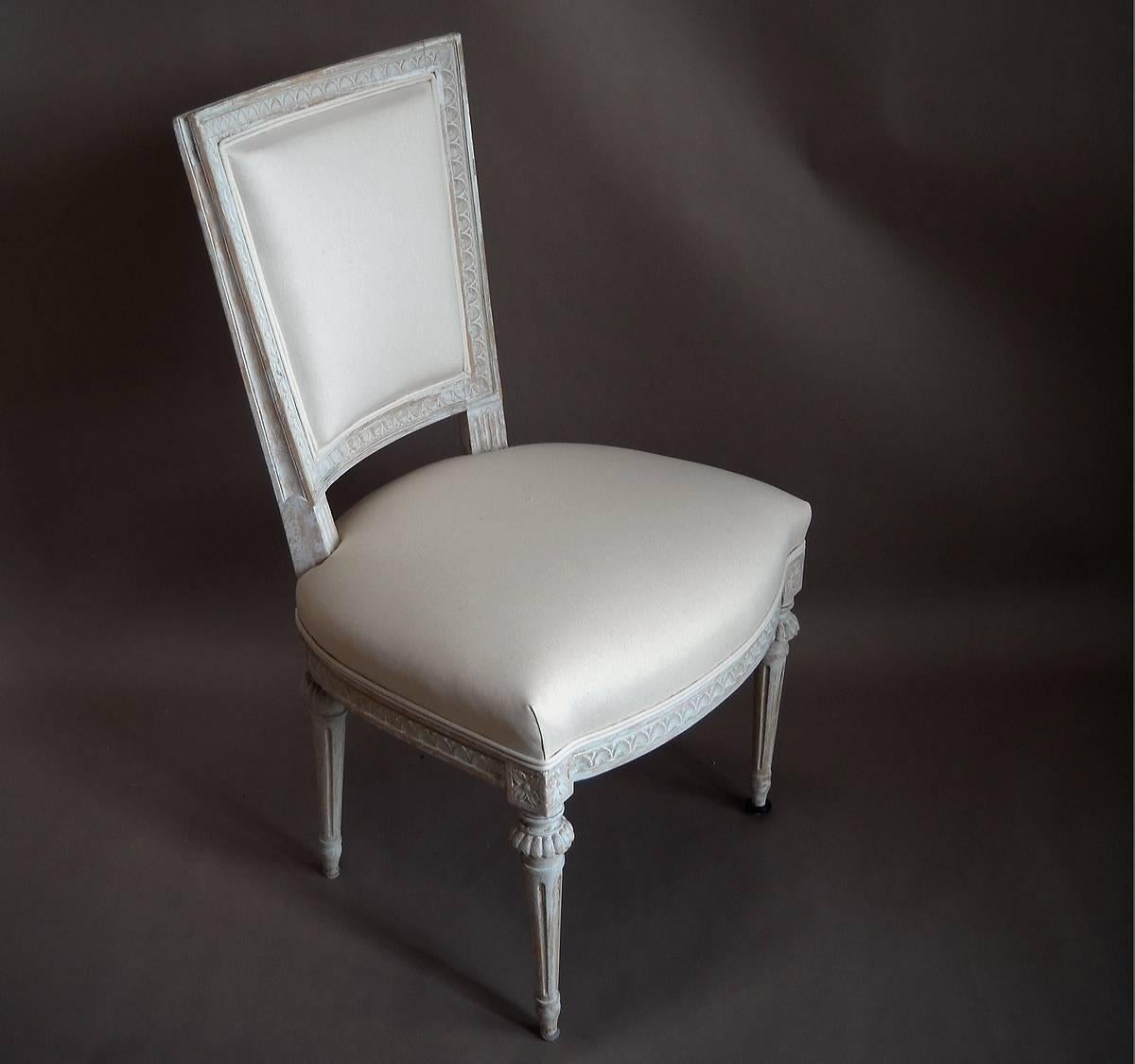 Pair of Square-Backed Swedish Chairs In Excellent Condition In Great Barrington, MA