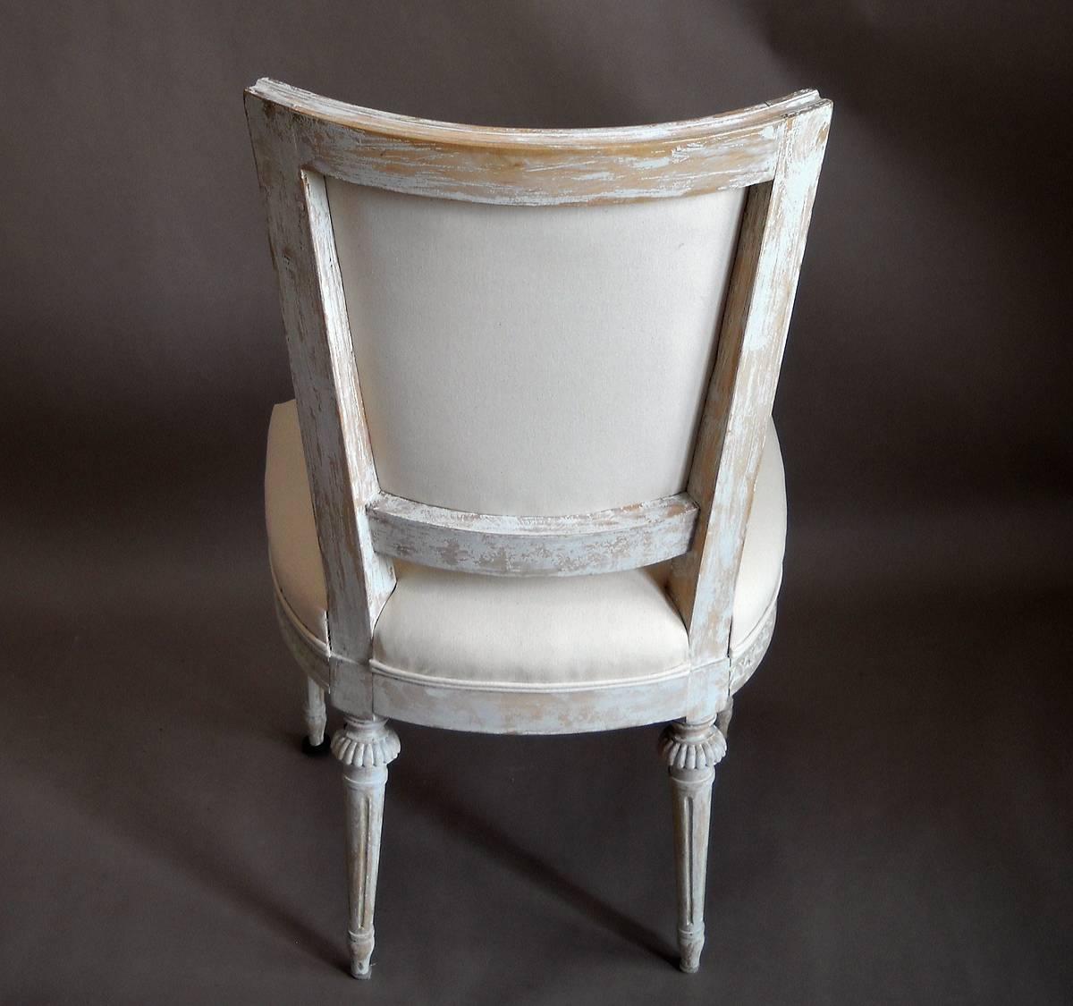 19th Century Pair of Square-Backed Swedish Chairs