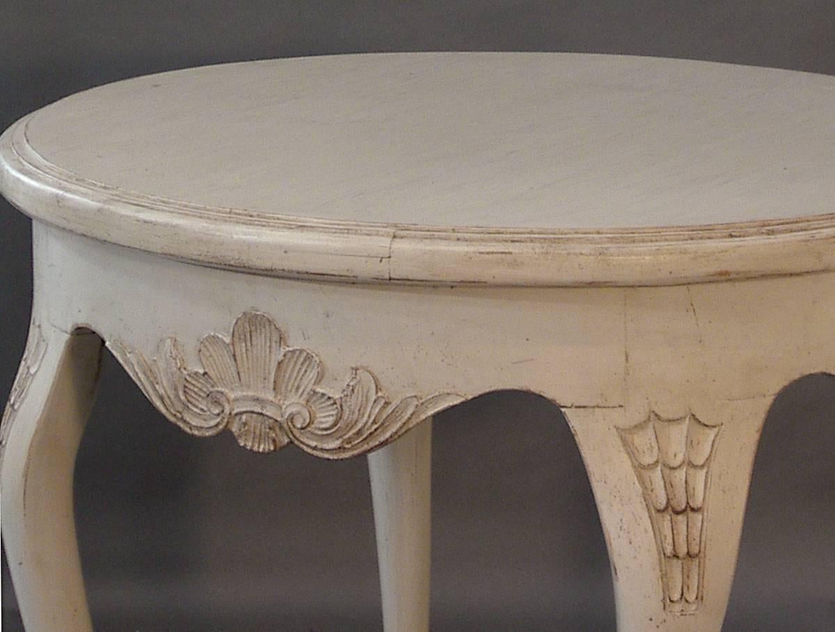 Hand-Carved Swedish Rococo Style Centre Table