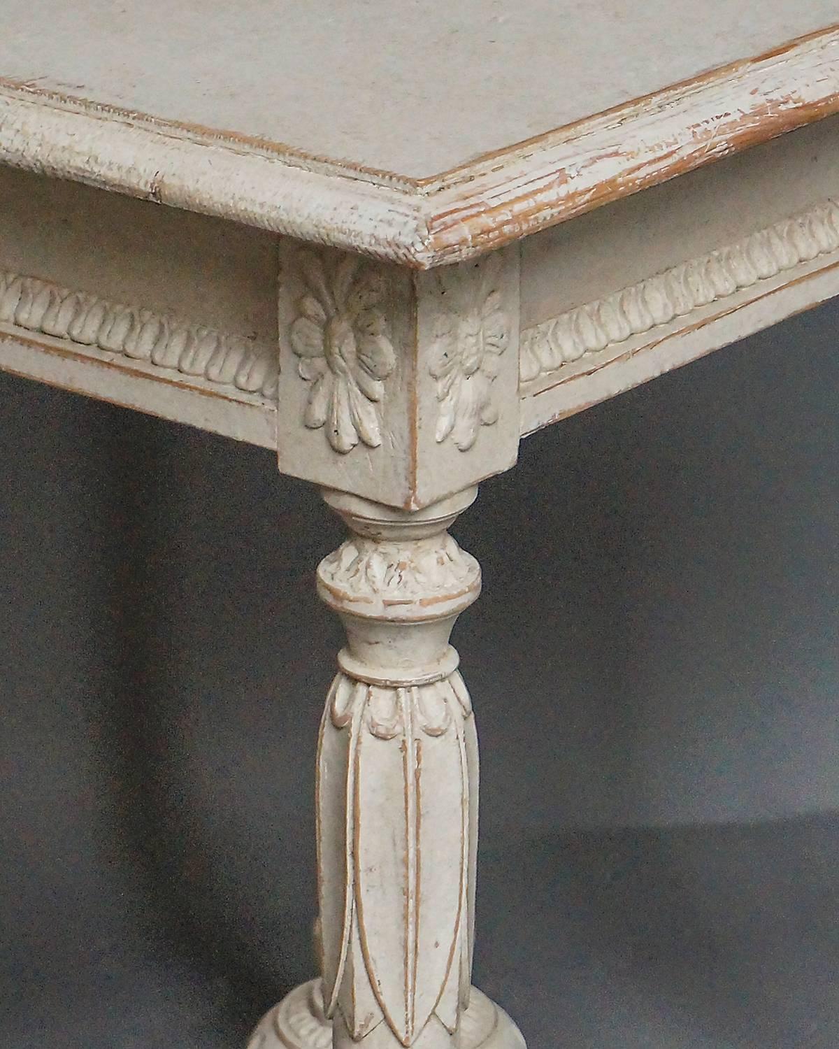 Hand-Carved Oblong Swedish Neoclassical Table