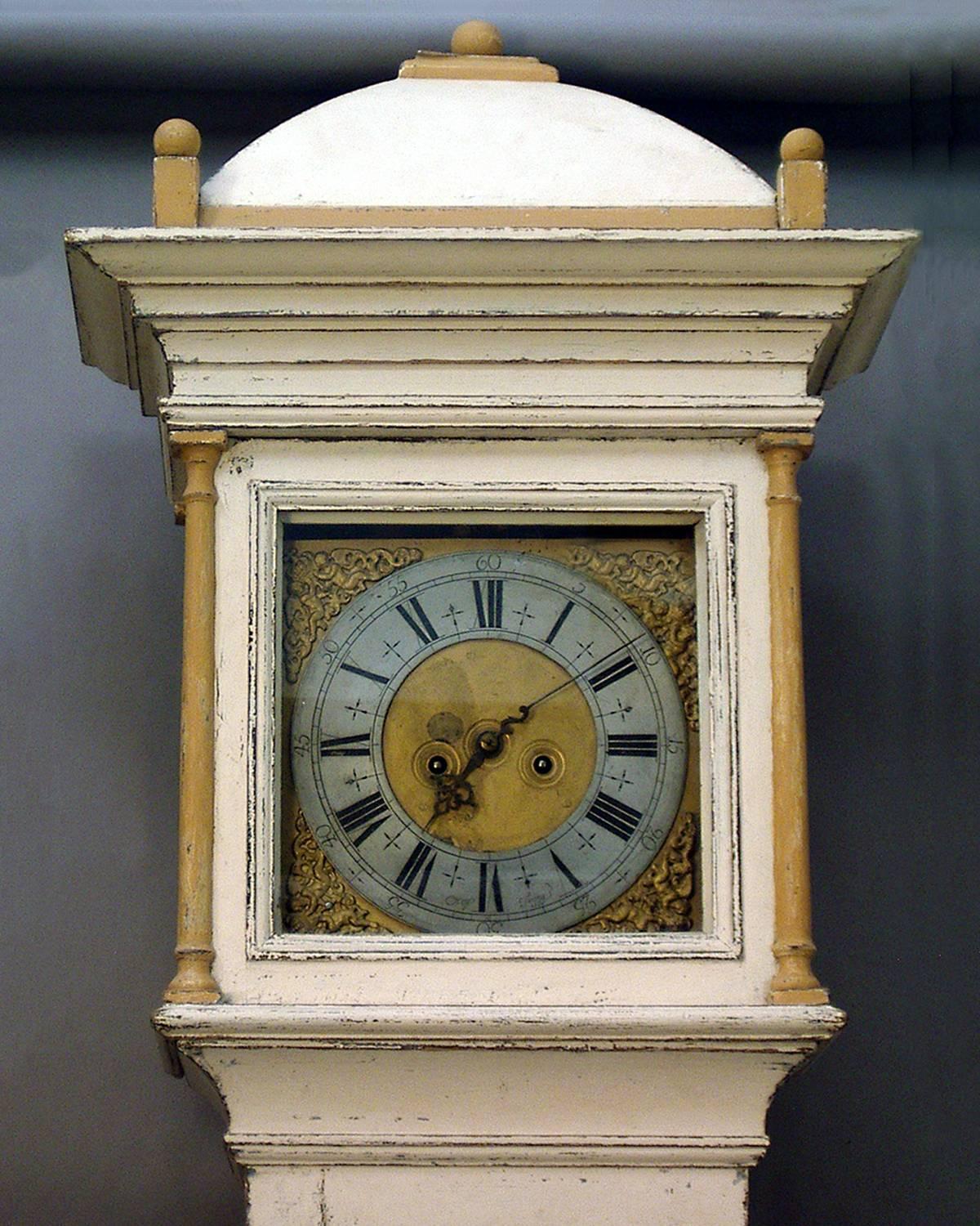 Neoclassical Swedish Tall Case Clock by Olof Trÿgg