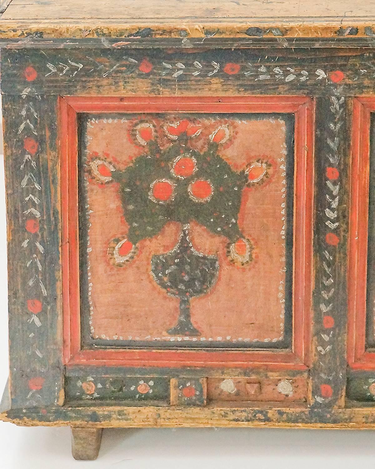 Folk Art Early Tyrolean Hope Chest