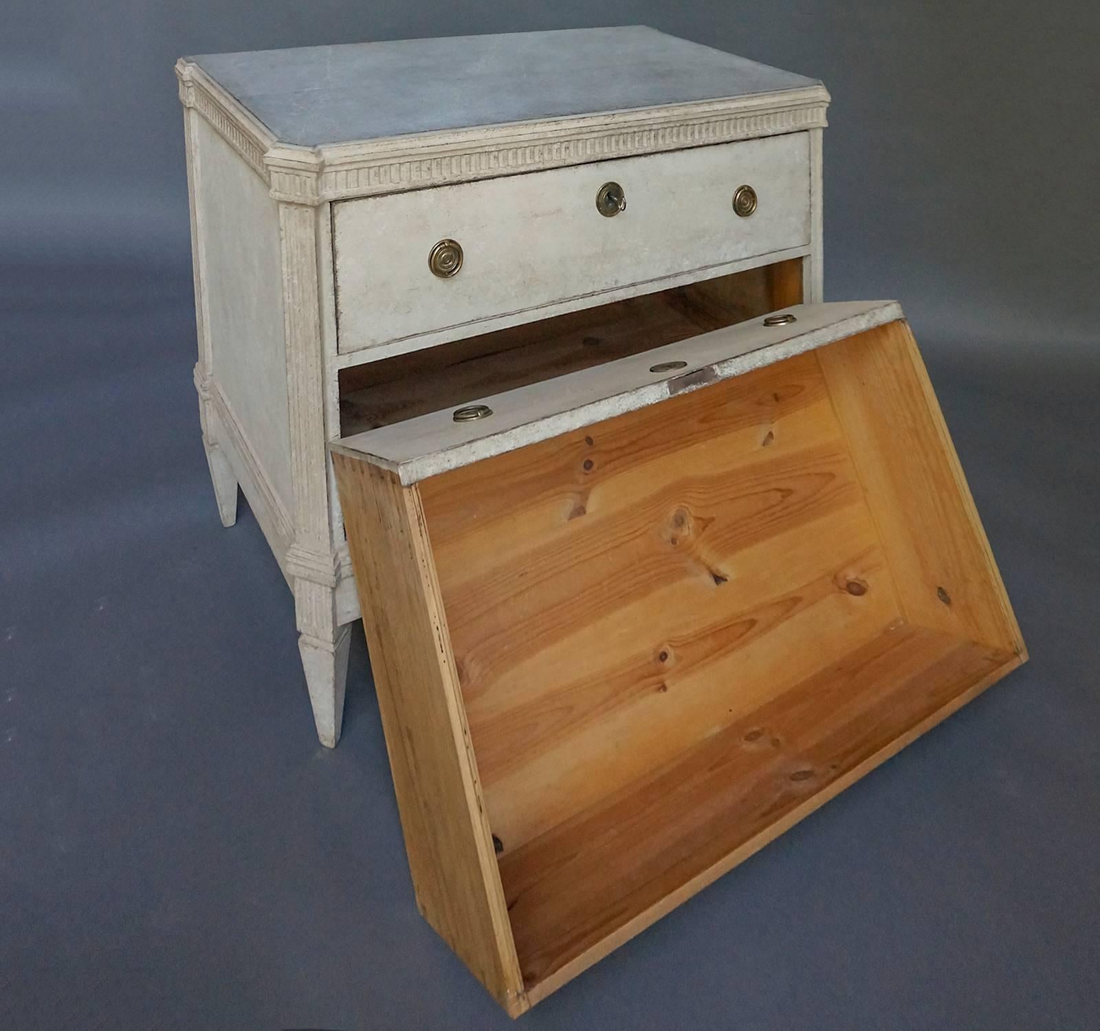 Pair of Gustavian Style Two-Drawer Chests In Excellent Condition In Great Barrington, MA