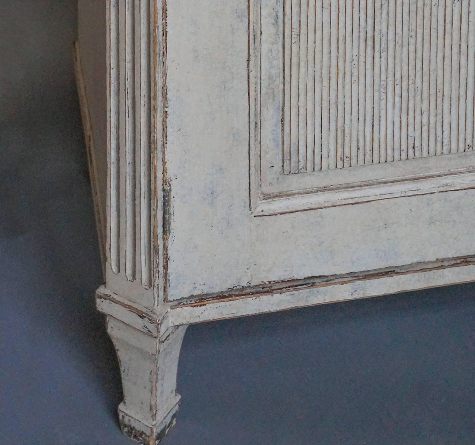 Swedish Gustavian Style Sideboard with Reeded Detail