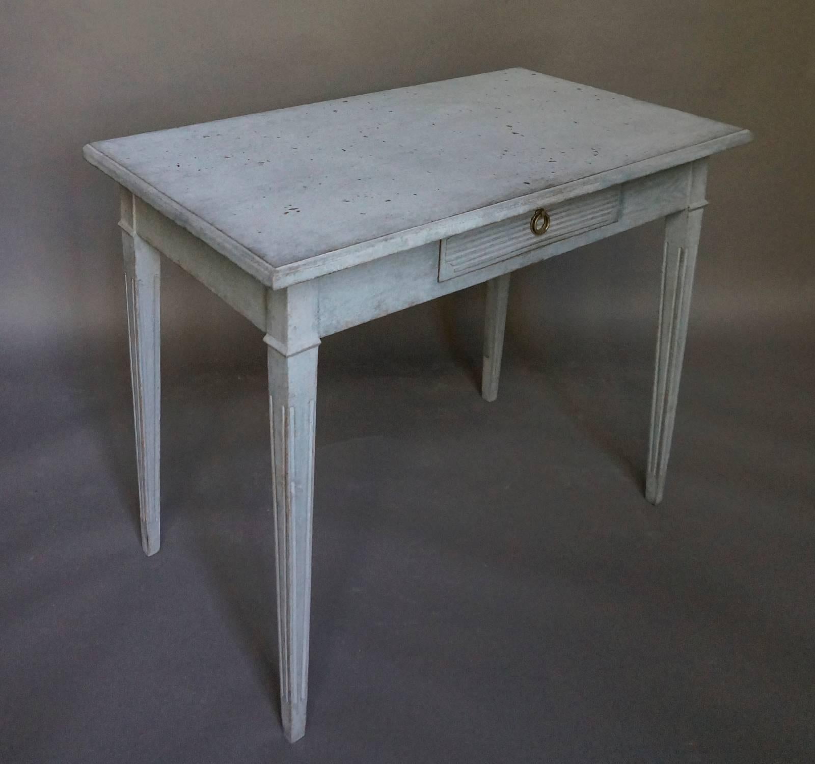 Neoclassical Swedish Side Table with Drawer