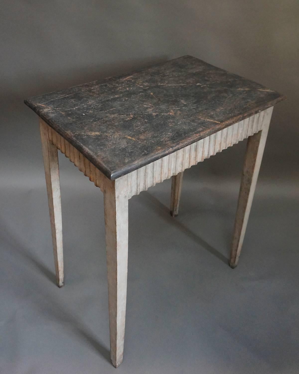 Carved Swedish Table in the Gustavian Style