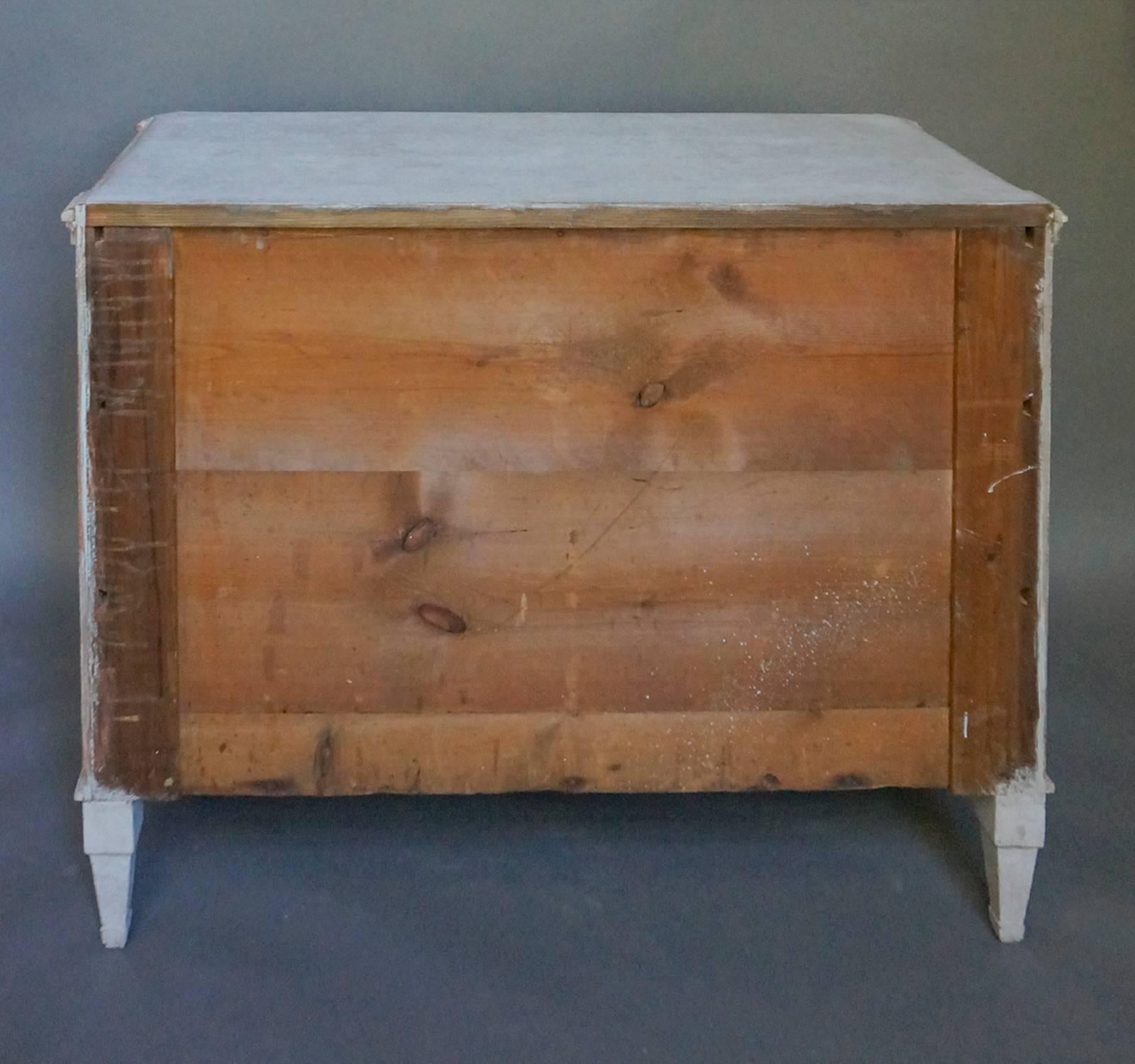 Nicely Carved Swedish Gustavian Style Chest of Drawers 1