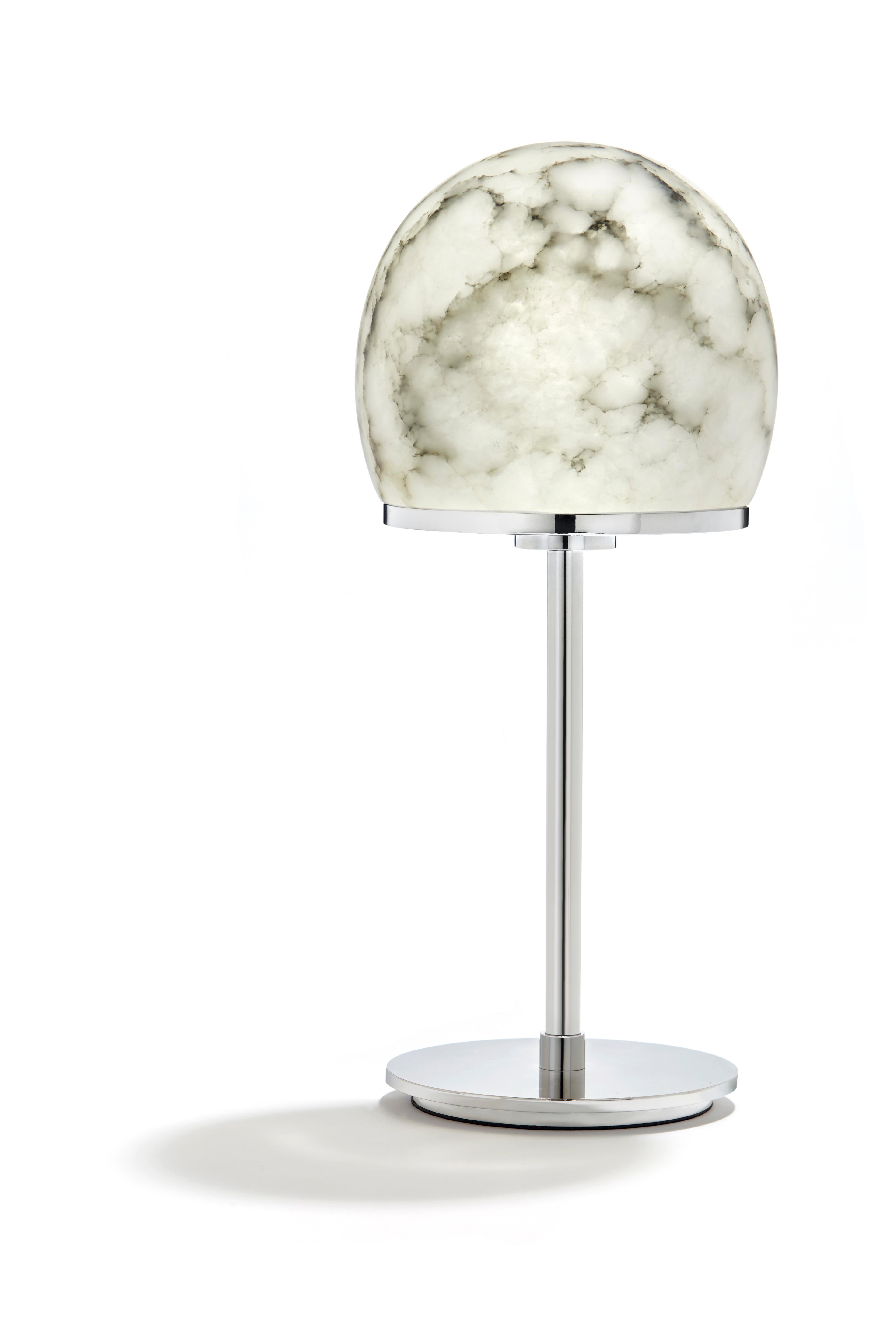 Inspired by one of Anna’s favorite foods, the humble mushroom, our Tartufo (“Truffle” in Italian) lamp is playful elegance itself. Hand-crafted in Italy from alabaster, each lamp is unique.