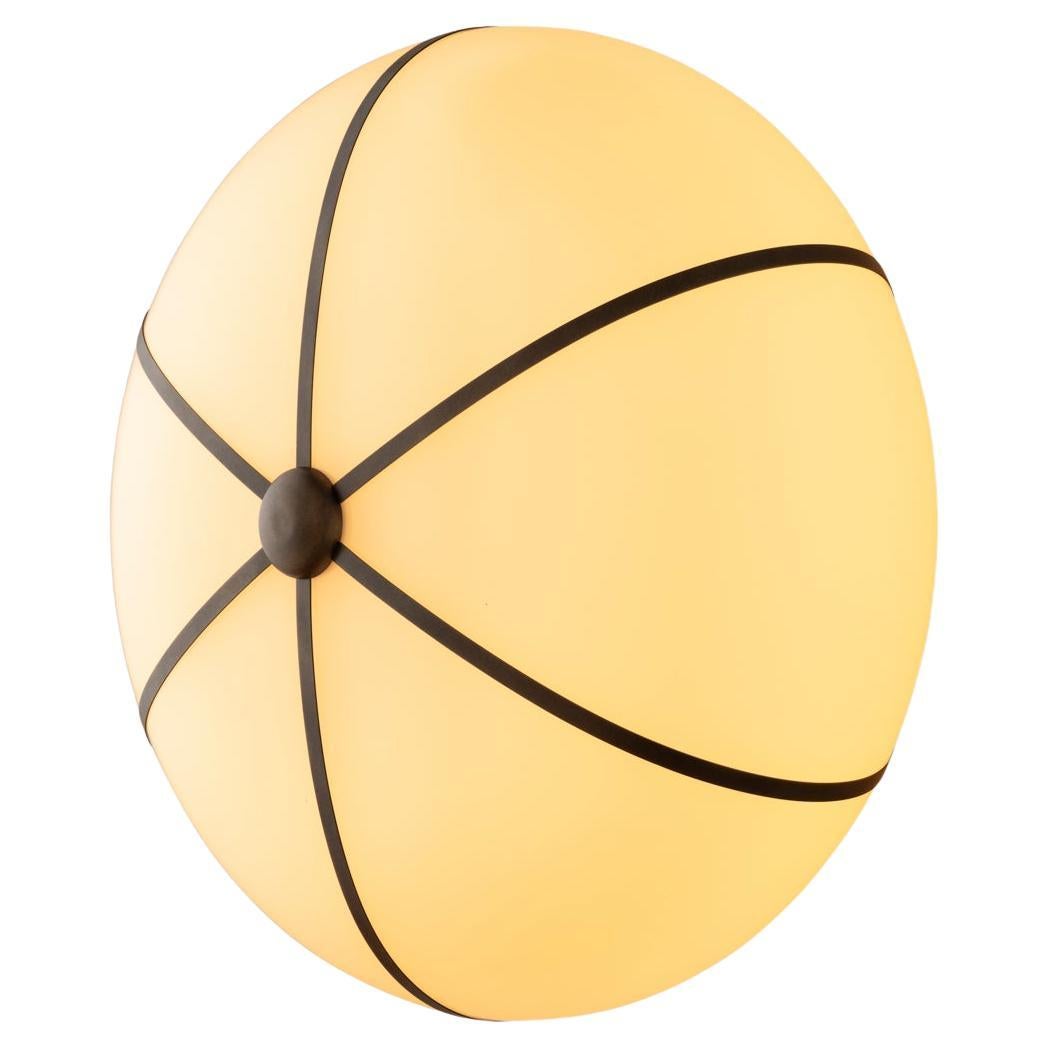 Konekt Rib Sconce - Large Ellipse in Antique Brass