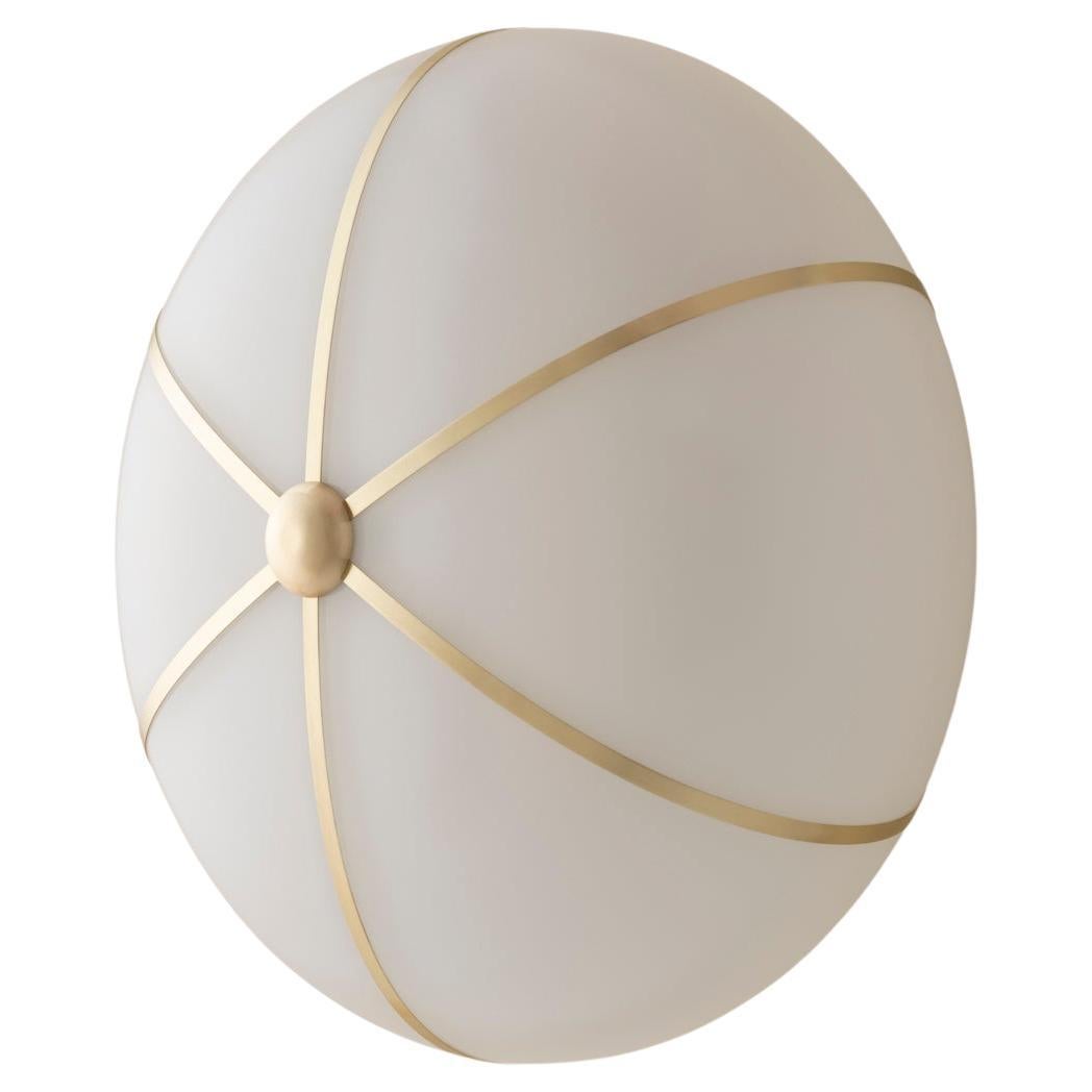 Konekt Rib Sconce - Large Ellipse in Satin Brass