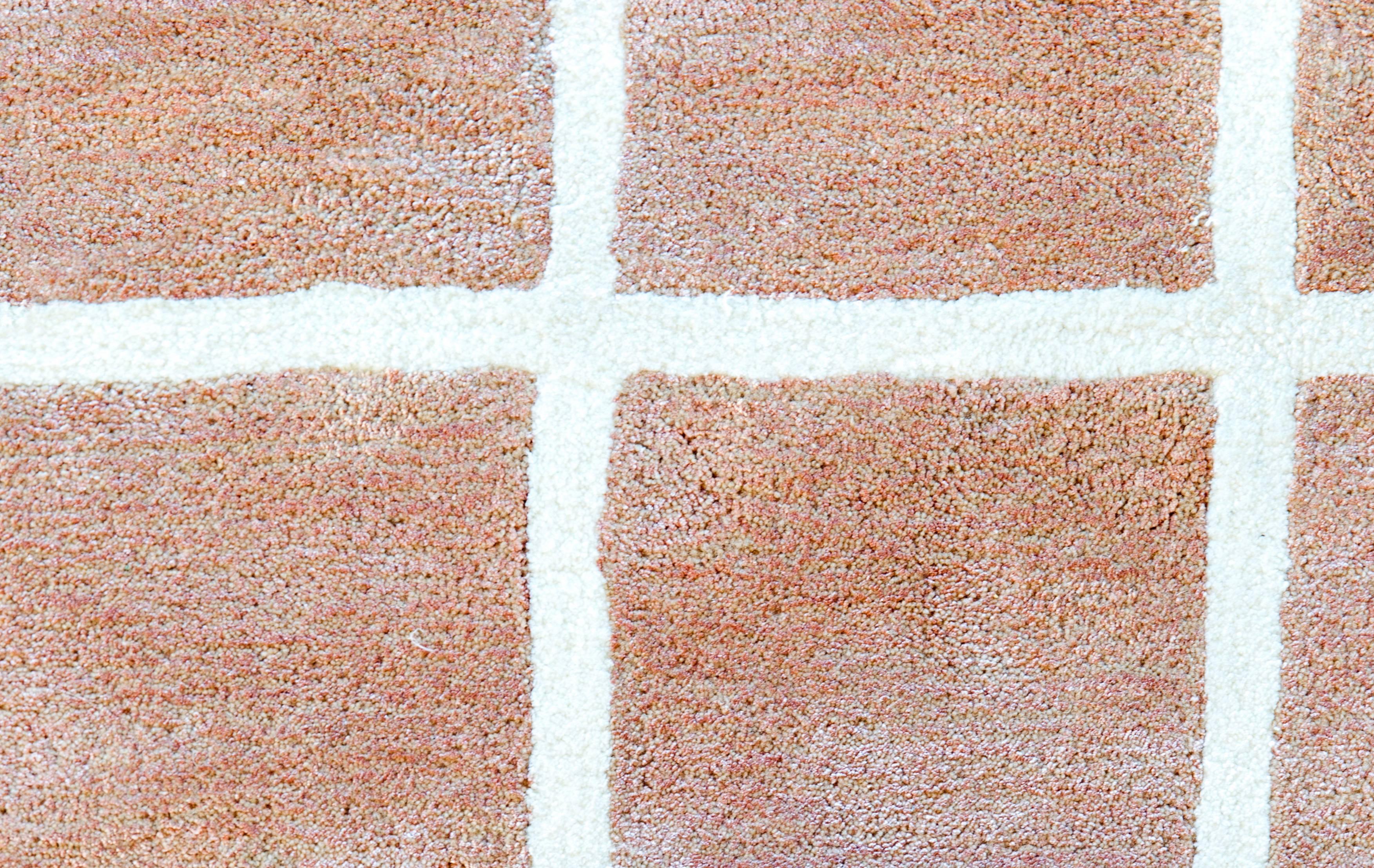  Kathy Oval Grid Pattern Teppich von Pieces, Moderner handgetufteter Nudeteppich  (Indisch) im Angebot