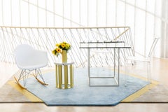 Blue Moon Rug by Pieces, Colorful Modern Hand Tufted Rug Carpet  Octagon Shape