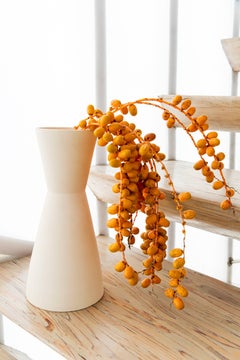 Sedge Double Cone Ceramic Handmade Vase by Pieces, Customizable Cream Vessel