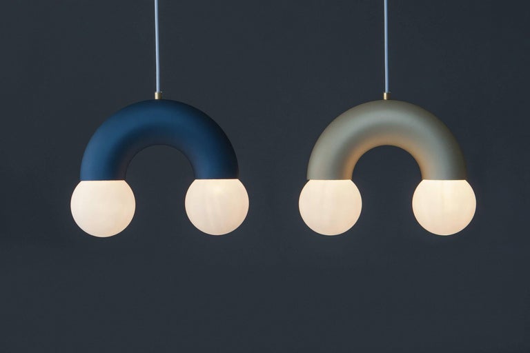 Rainbow Pendant Lamp 21th Century Modernist Contemporary Aluminium Anodized Tube For Sale 1