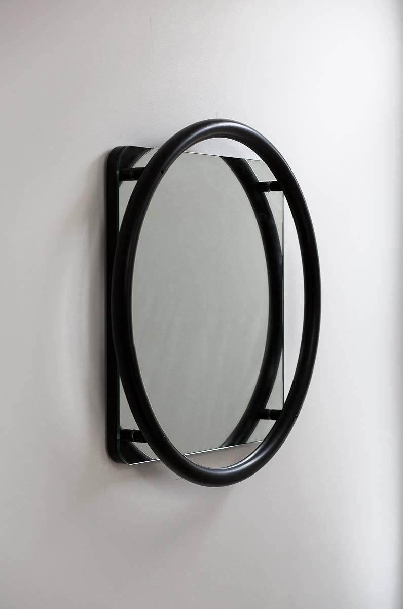 Swedish Vima Mirror, 21th Century Contemporary Style Bauhaus Steel Tube Modernist Mirror For Sale