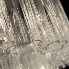 Tronchi Tube Original Murano Glass Chandelier Venini Style Three Tiers