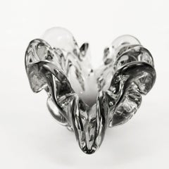 20th Century Vintage Murano Glass Grey Bowl