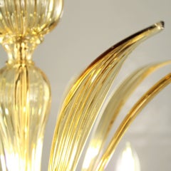 Murano Chandelier, Blown Glass Chandelier Honey, Fine and Elegant Italian Art