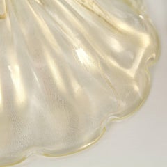 Pair of Original Murano Blown Glass Table Lamp Infused with 24-Karat Gold Flecks