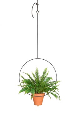 21st Century Contemporary Design, Theo Circle Black Steel Plant Hanger