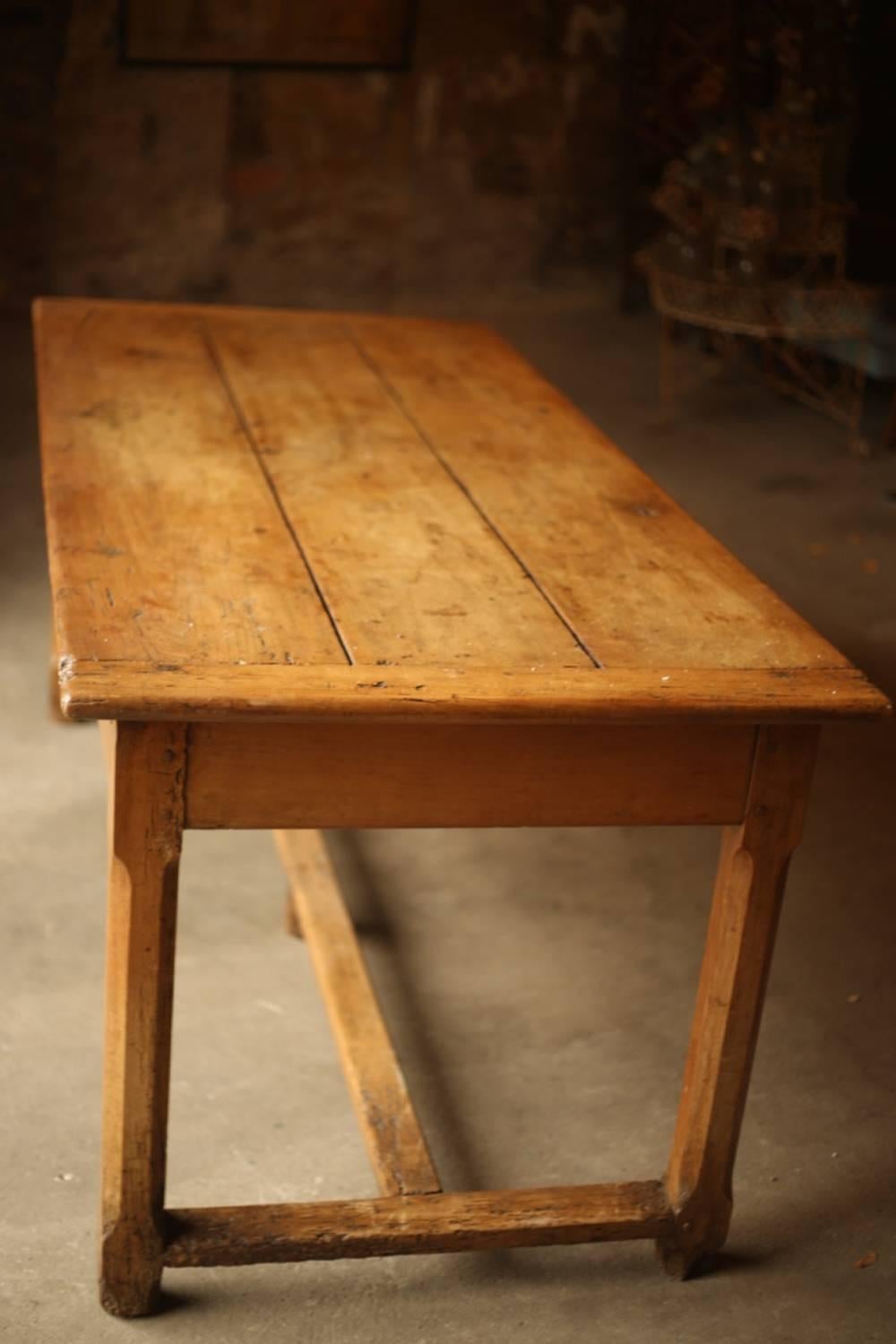 19th Century Cherrywood French Farmhouse Table In Good Condition In Tadcaster, GB