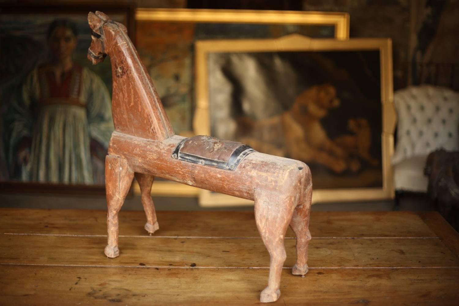 19th Century Folk Art Model of a Rocking Horse 4