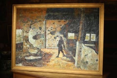 Huge Oil painting 'The Eschatologist' by G Horn