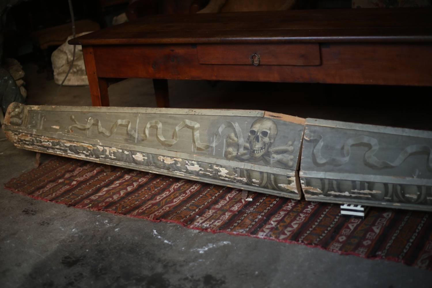 18th Century Italian Funerary Board from a Gondola For Sale 1