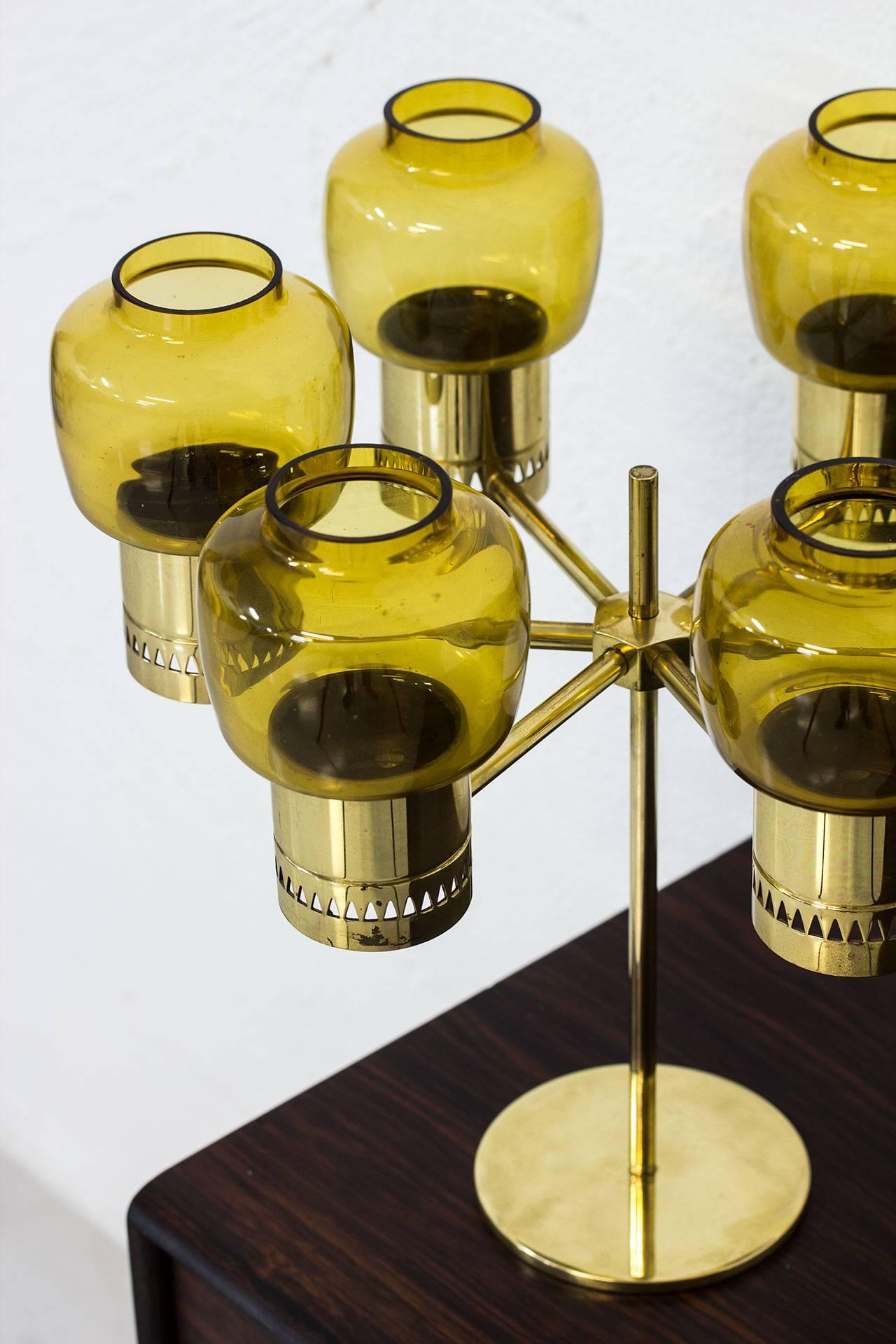 Rare Six-Armed 1960s Candelabra by Hans-Agne Jakobsson, Sweden In Excellent Condition In Stockholm, SE