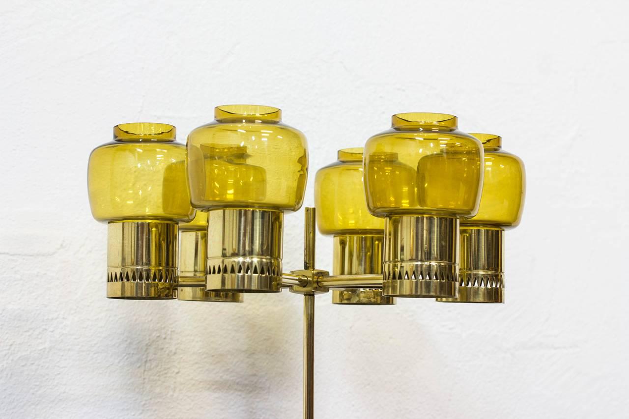 Polished Rare Six-Armed 1960s Candelabra by Hans-Agne Jakobsson, Sweden