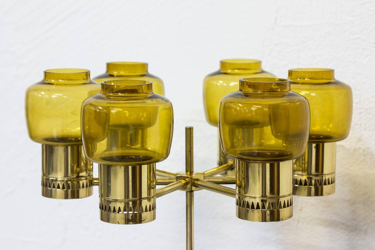 Mid-20th Century Rare Six-Armed 1960s Candelabra by Hans-Agne Jakobsson, Sweden