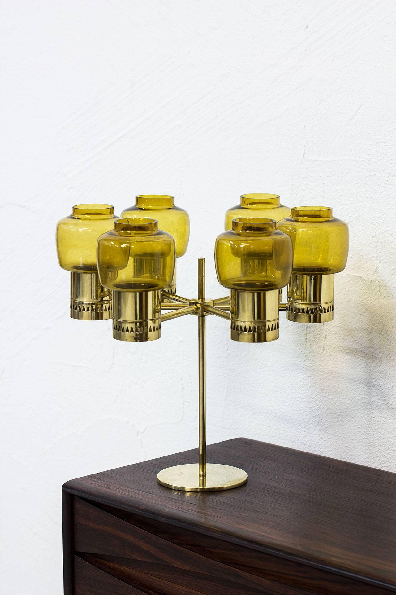 Scandinavian Modern Rare Six-Armed 1960s Candelabra by Hans-Agne Jakobsson, Sweden