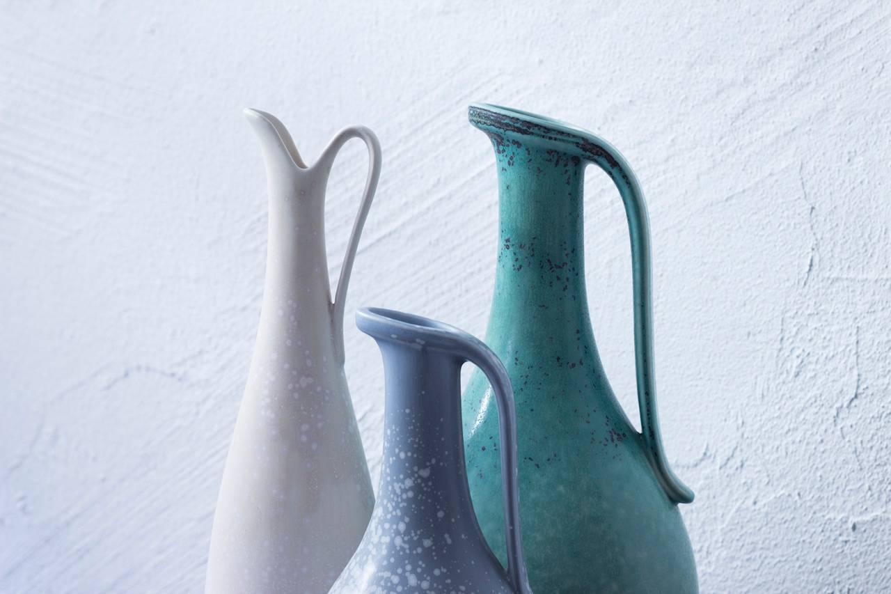 Scandinavian Modern Stoneware Vases by Gunnar Nylund for Rörstrand, Sweden