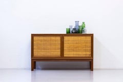 Scandinavian Modern Teak and Rattan Sideboard by Alf Svensson, Sweden