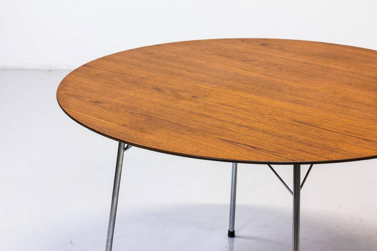 Danish Scandinavian Modern Teak Dining Table by Arne Jacobsen for Fritz Hansen, 1963
