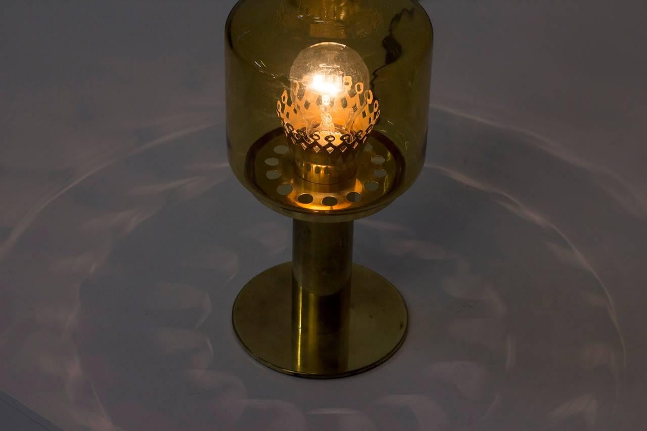 Scandinavian Modern Table Lamp B 102 by Hans-Agne Jakobsson in Brass & Glass 4