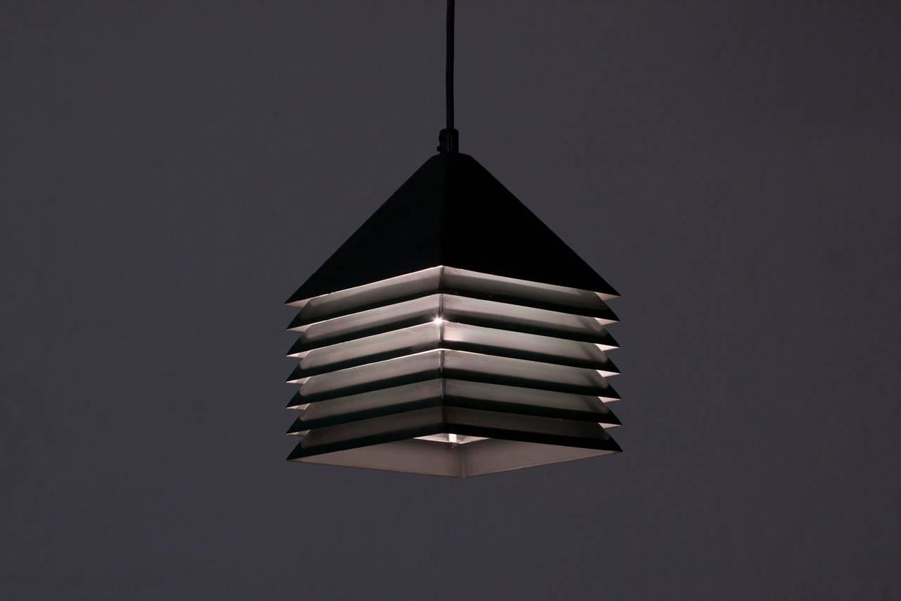 Mid-20th Century Forest Green Metal Pendant Lamp by Hans-Agne Jakobsson, Sweden, 1960s