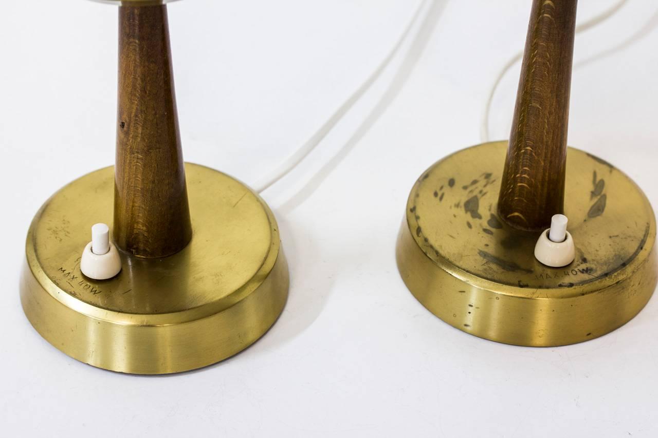 Brass Scandinavian Modern Table Lamps by Hans Bergström for Ateljé Lyktan, Sweden