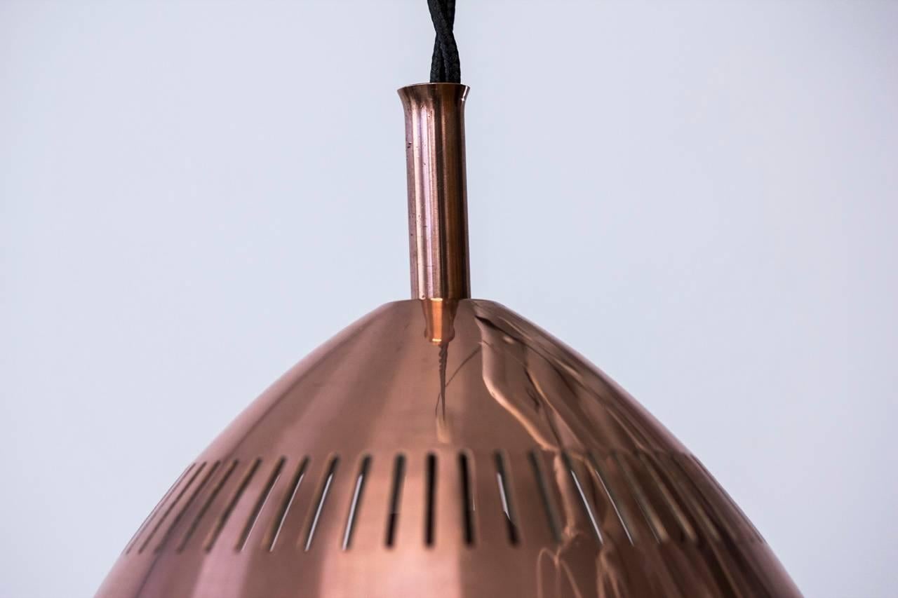 Scandinavian Modern 1960s Copper Pendant Lamp by ASEA, Sweden